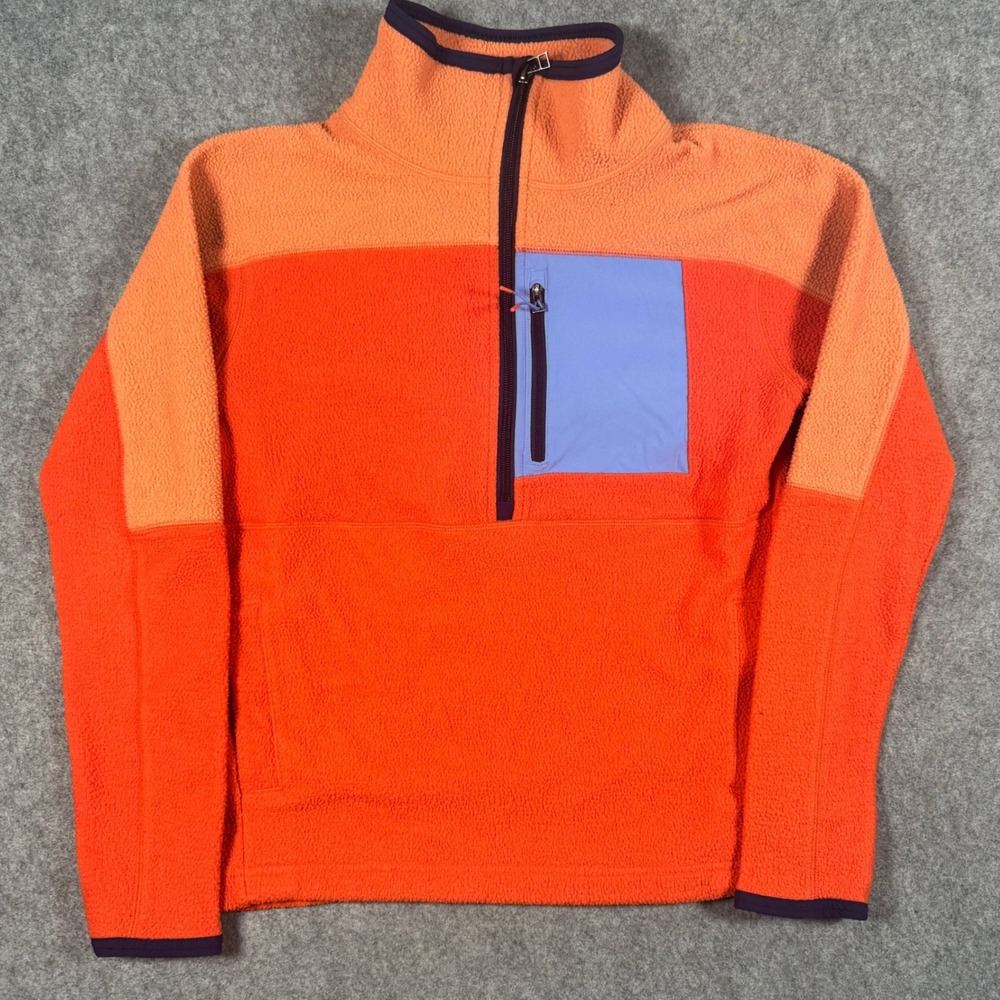 Cotopaxi Teca Fleece Pullover Women XS Orange Colorblock Half Zip Jacket Hikinh